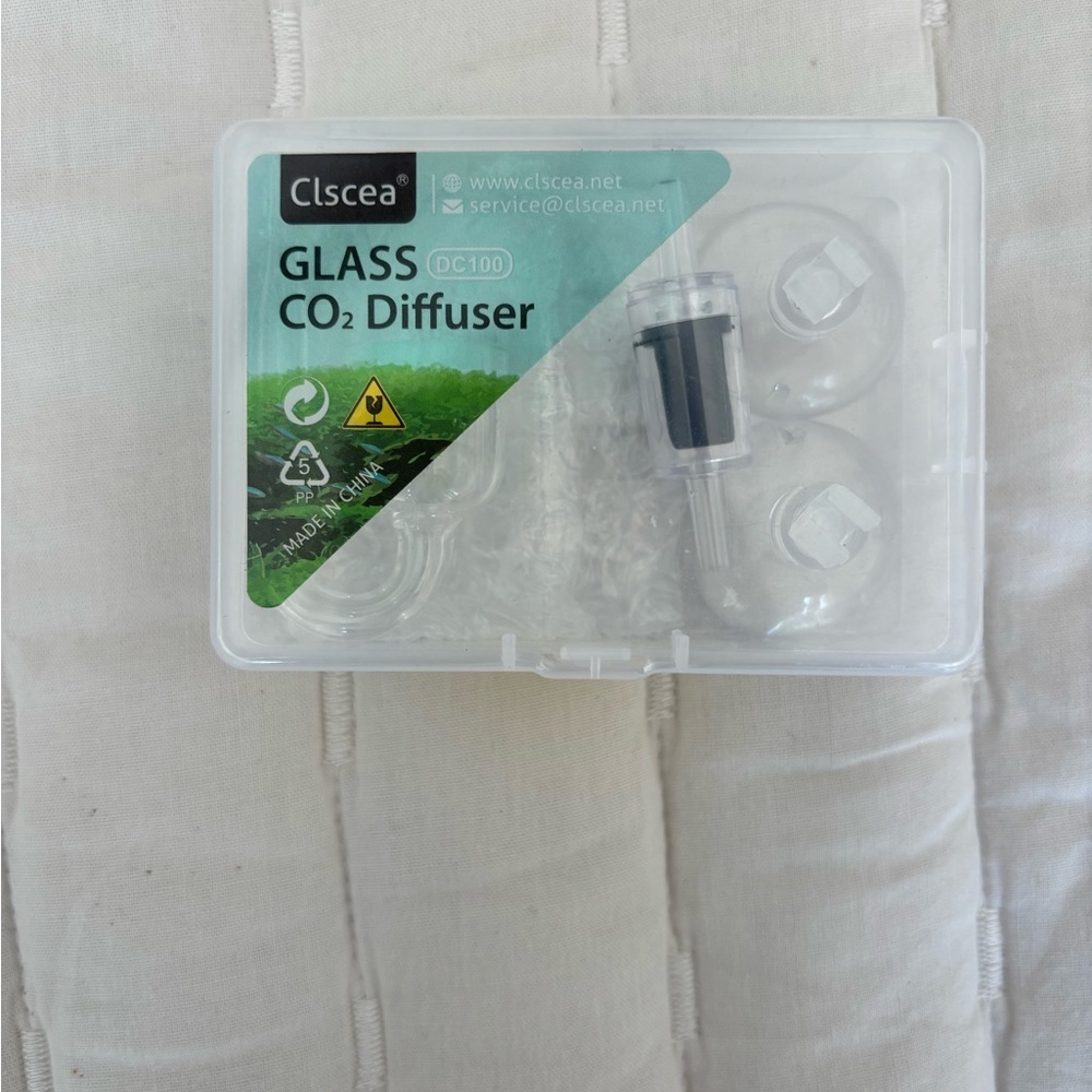 Aquarium Glass CO2 Diffuser & CO2 Drop Checker & 60ml CO2 Indicator Solution